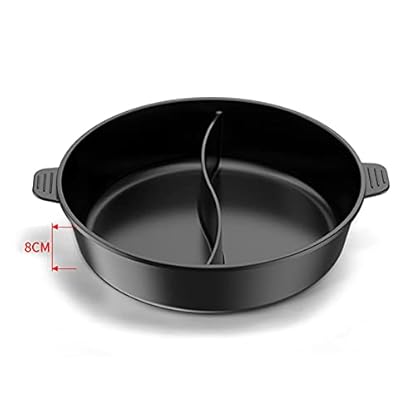 Elektrisch Hot Pot Tischgrill 2 in 1 Korean Barbecue Grill Haushalts-Hot-Pot 2200W Doppelte Trennung Elektropfanne, 44cm Grillpfanne, Rauchfreie Antihaftbeschichtung (Rot) – Bild 6