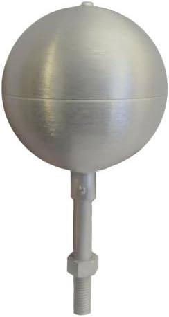 Eder Flag Flagpole Ball top Ornament 4 Inch Aluminum Anodized Clear