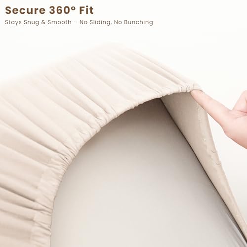 Image of Konssy 3 Pack Stretchy Bassinet Sheets for Baby Girl Boy, Soft Breathable Baby Bassinet Mattress Sheets Fit for Hourglass Oval Cradle, Moses Basket Rectangle Mattress (Coffee Check)