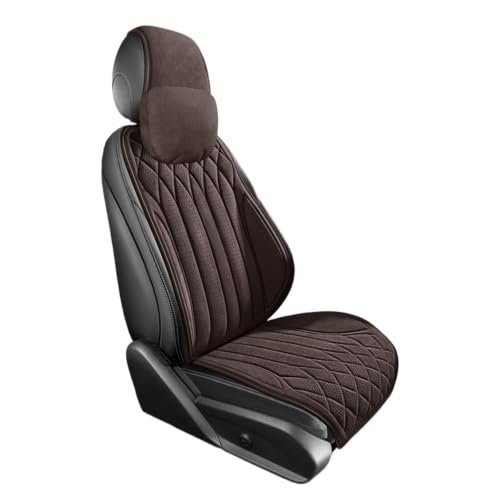 Housse de siège en daim marron universelle respirante coussin de protection voiture SUV