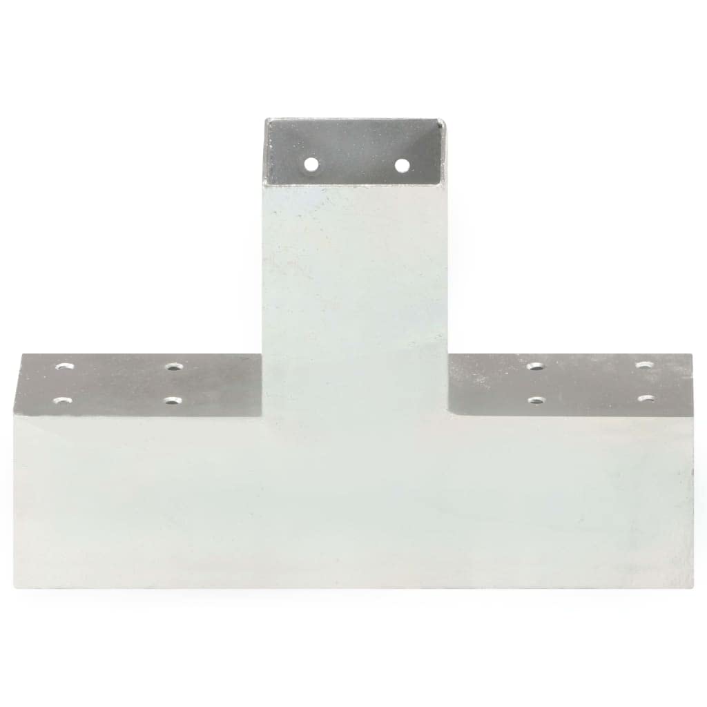 Pfostenverbinder 4 Stk. X-Form Verzinktes Metall 71x71 mm - Holzverbinder Set feuerverzinkt fuer Pfostenecken im Garten, Eckverbinder fuer Balken, Pavillon und Ueberdachung Holzbau