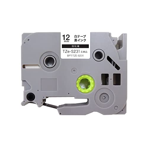 ブラザー用 ピータッチ 互換 テープ TZe-S231 ラベルカートリッジ 12mm ピータッチキューブ対応