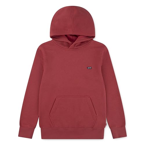Levi'S Sudadera con Capucha para niños, diseño de murciélago, Color Rojo, Rosso, 14 años