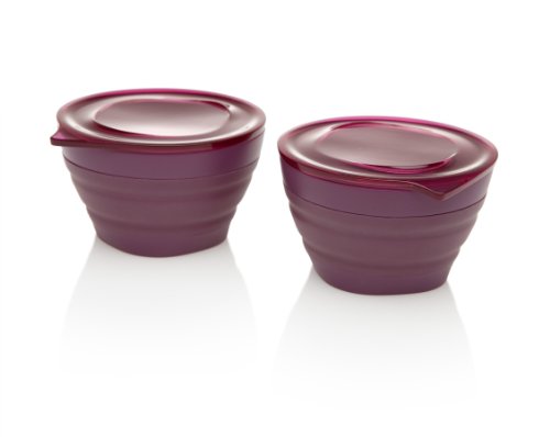 Aladdin 4oz Collapsible Mini Bowl Set of 2 - Pinch Bowls For Sides, Leftovers and Small Portions