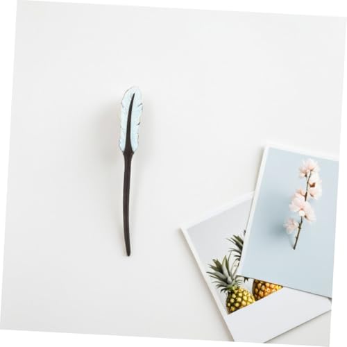 Épingle à cheveux en bois plume style chinois moderne pour attacher les cheveux