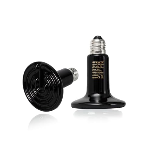 GVWRATW Ceramic Heat Emitter, Reptile Heat Bulbs, Ceramic Heat Lamp