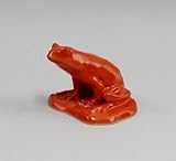 Porzellanfigur Porzellanfigur Frosch Sonderanfertigung rot