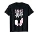 Bunnies Make Me Happy lustige Kawaii-Cartoon-Osterhasenohren T-Shirt
