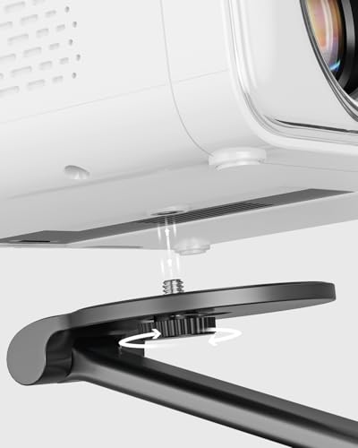 Aurzen Faltbare Beamer Halterung Ultrakompakt | 180° schwenkbar & Schnellaufbau | Projector Stand Universal kompatibel mit den Meisten Projektor für Benq,Wimius,Yaber,Acer (1/4 Zoll Gewinde) Ständer