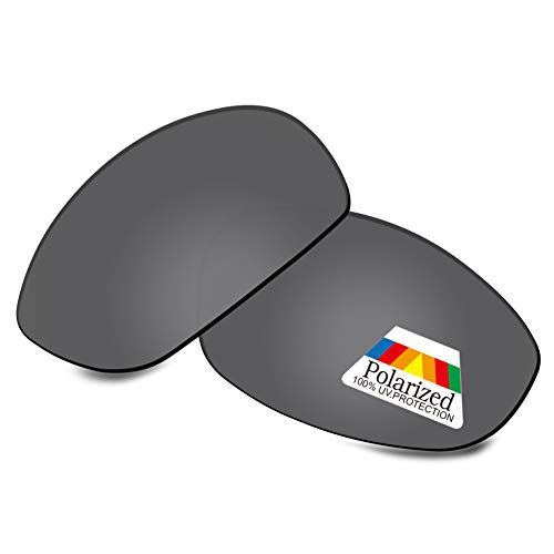 Bwake Verres de rechange pour lunettes de soleil Oakley Straight Jacket 2007 – Noir foncé polarisé