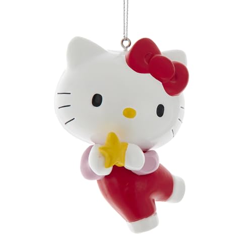 Kurt Adler 3.5 Inch Hello Kitty with Star Ornament