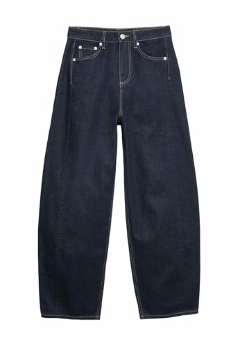 Marks & Spencer Mittelhohe Barrel-Jeans Damen Indigo-Mix UK 8 (EU 36)