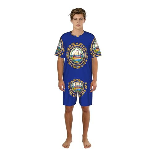 Pyjama homme New Hampshire imprimé ensemble de nuit élégant et confortable