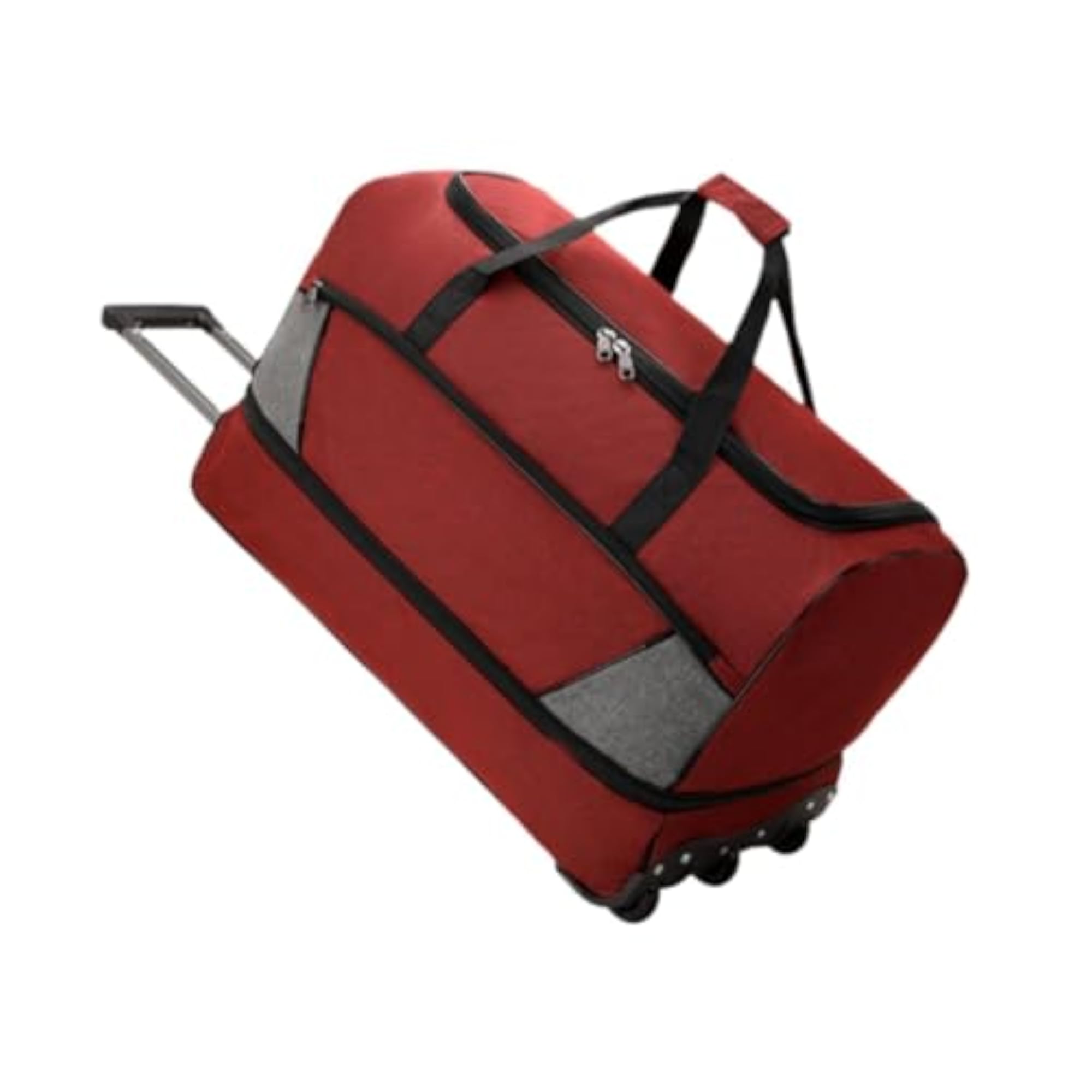 Wheeled Duffel Bag Handbag for Picnic, Large Capacity, Red