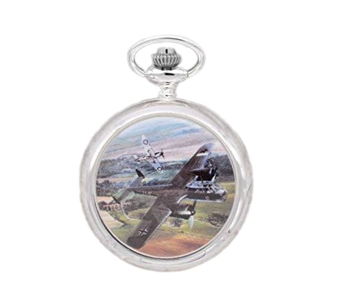 OPO 10   Reloj Fob de la Segunda Guerra Mundial Decorado con Dornier 17Z Kent 1940 17Z (Ref: 107)
