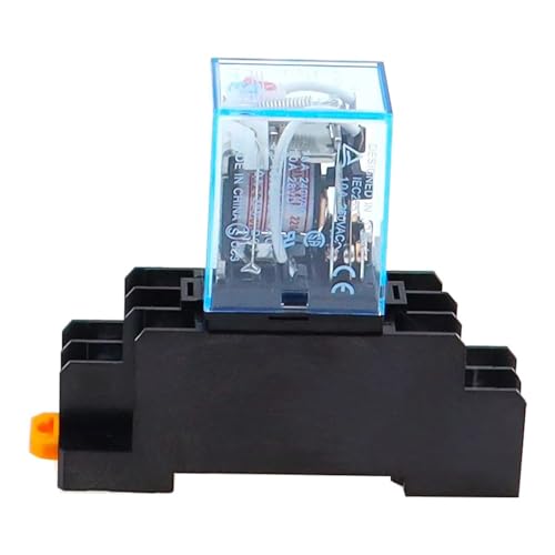 Relé electromagnético de potencia 10A con base para sustituciones rápidas en sistemas de control
