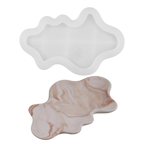 CHENZILIN Silicone Crafting Mold Jewelry Trays Moulds Waves Shape Decorative Tray Molds Silicone Texture for Crafing Plate Dish