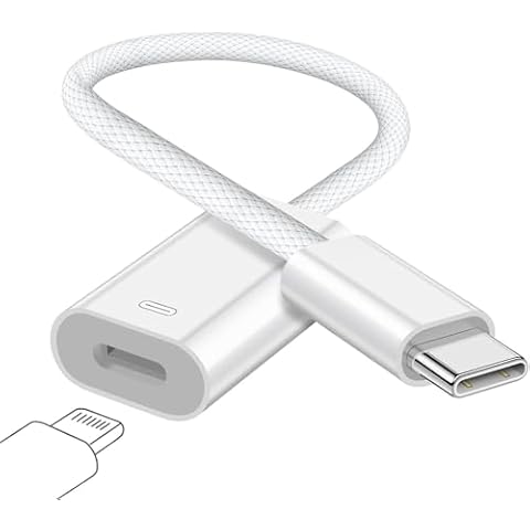 USB C to Lightning Audio and Charge Adapter Cable USB Type C Male to Lightning Female HiFi Audio Headphones 60W Fast Charge & Data Fit with iPhone 15, iPad Pro/Air, MacBook, Galaxy S23, Pixel 7 6 Cover