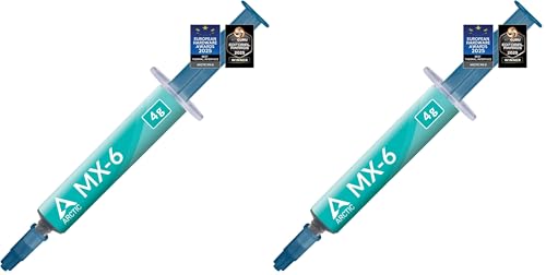 Image of ARCTIC MX-6 (4 g) - Ultimate Performance Thermal Paste for CPU, Consoles, Graphics Cards, laptops, Very high Thermal Conductivity, Long Durability, Non-Conductive (Pack of 2)