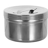 POPETPOP 6 Pièces Pot Acier Inoxydable Avec Couvercle Boîte Métallique Pour Cotons-tige...
