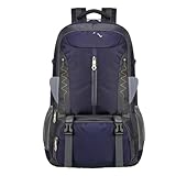 GOOPEEG Mochila de Marcha Camping Mochila Ligera De 60 L Para Acampar, Senderismo, Trekking, Para Hombres Y Mujeres, Bolsa Viaje Al Aire Libre Excursionismo(Dark Blue)