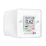 SAF Aranet Radon Detector for Home: 10-Min Measurement, Temperature, Relative Humidity, Pressure, E-Ink Display, 7-Year Battery, Portable with Free App, Bq/m3 & pCi/L Selectable