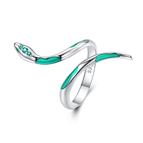 Bague en argent 925 pour femmes bague serpent style bohème chic