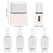 Skycase Travel Bottles - Leak Proof Refillable Tsa Approved Travel Size Toiletries, 4 in 1 Liquid Bottles Containers with Labels and Funnel Airplane Accessories Kits for Lotion Liquid (White)