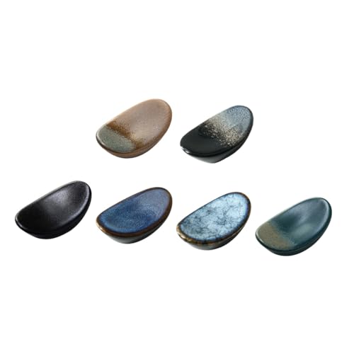 COLLBATH 6pcs Ceramic Chopstick Rest Elegant Chopsticks Racks Chopsticks Rest Holder Cooking Utensil Holder Korean Chopsticks Chinese Decor Practical Chopstick Stands Spoon Fork Ceramics