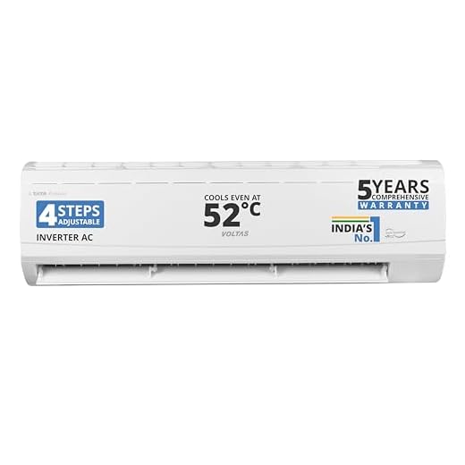 Voltas 2 Ton 5 Star, Inverter Split AC(Copper,4-in-1 Adjustable Mode, Anti-dust Filter, 2023 Model, 245V Vectra Plus, White)