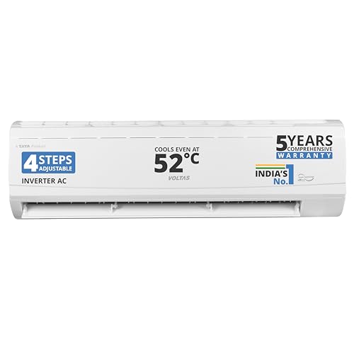 Voltas 2 Ton 5 Star, Inverter Split AC(Copper, 4-in-1 Adjustable Mode, Anti-dust Filter, 245V Vectra Plus, White)