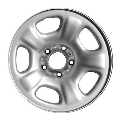 16x7 Steel Wheel Rim 5-Slot Silver - Factory Restored Compatible