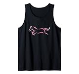 Aquarell Pferd Tribal Art Tattoo Kunst Rosa Pink Weiß Tank Top