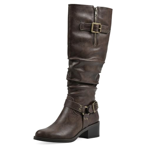 Bottes d'équitation Western en finition lisse moka taille 37.5