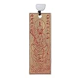 5.5cm Brass Taishang Laojun Mountain Ghost Ping An Talisman Pendant, Metal Taoist Handicraft Waist Plaque Taishang Lao Jun Mountain Ghost Ping An Car List Fengshui Laozi Riding a Bull Keychain