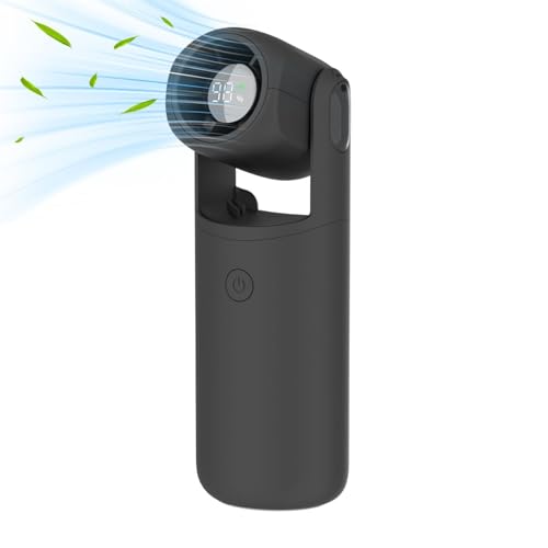 Ventilador personal recargable con USB y pantalla digital para verano 7