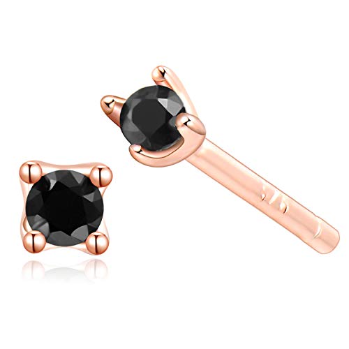 CZ Stud Earrings [.925 Sterling Silver] 2mm Post w/Simulated Diamond Cubic Zirconia Crystals [Hypoallergenic]