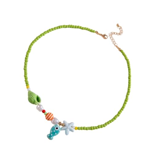 Starfish Pearls Necklace Portable Bohemian Jewelry for Seaside Occasions