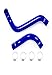 Mishimoto MMHOSE-TUNV8-07BL Silicone Radiator Hose Kit Compatible With Toyota Tundra 2007-2016 Blue