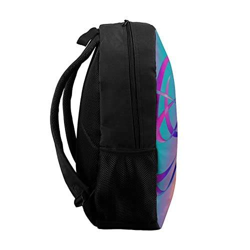 Mochila escolar unisex de 17 pulgadas y mochilas de moda para estudiantes con geometría 3