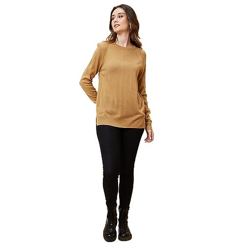 Image of Globus Women Red Solid Round Neck Casual Top-3638067002