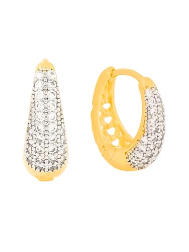 Yellow Chimes Earrings for Women and Girls Crystal Hoops Earrings | Silver Rose Gold Plated Clip On Earring Hoop Earrings for Women | Birthday Gift for girls and women Anniversary Gift for Wife