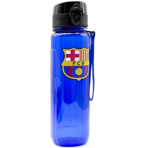 Botella Tritan Barcelona FC 600 ml | Botellín Oficial Libre de BPA | Con Escudo del Club | Resistente y Reutilizable | Ideal para Deporte, Escuela o Regalo para Fans (Azul)