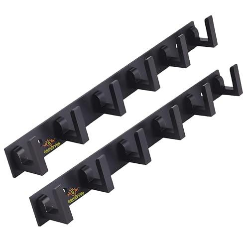 Image of Heavy Duty L Type Stainless Steel Cloth Hanger Suitable for Bathroom Bedroom Kitchen Wall Hook Rail Hanging Scarf Coat Keys Tie, Towel, Robe Hanger (Pack of 2, 6 Pin Black)
