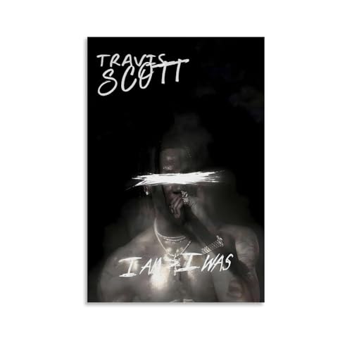 CHIMOSHEJI Travis Scott - Póster de lienzo decorativo para pared, pintura para dormitorio, 30 x 45 cm, estilo sin marco