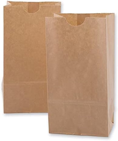 Flat Bottom Paper Bag, Multipurpose Use, Perfect for Arts and Crafts,School Projects, Making Puppets, Masks, Hats and Party Bags (Brown, 500)