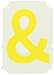 Brady 5060-& Vinyl (B-933), 2" Height Yellow Gothic Quik-Align, Legend "&" (Package of 10)