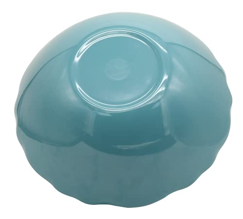 Bowl de melamina azul para servir ensaladas 12" miniatura 4