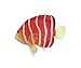 Aquatop Silicone Peppermint Angelfish Decor - Red