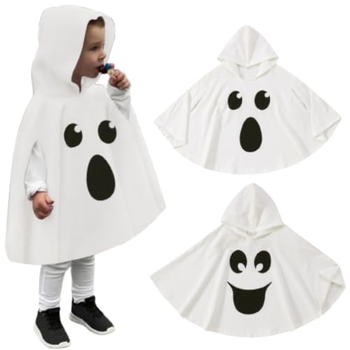 Banmave Toddler Baby Ghost Cloak Cute Hooded Cape Halloween Cosplay Outfit